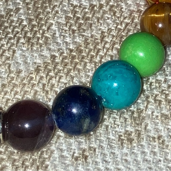 🧘 CHAKRA LAVA BALANCE BRACELET — 7” EXPANDABLE - Picture 6 of 7